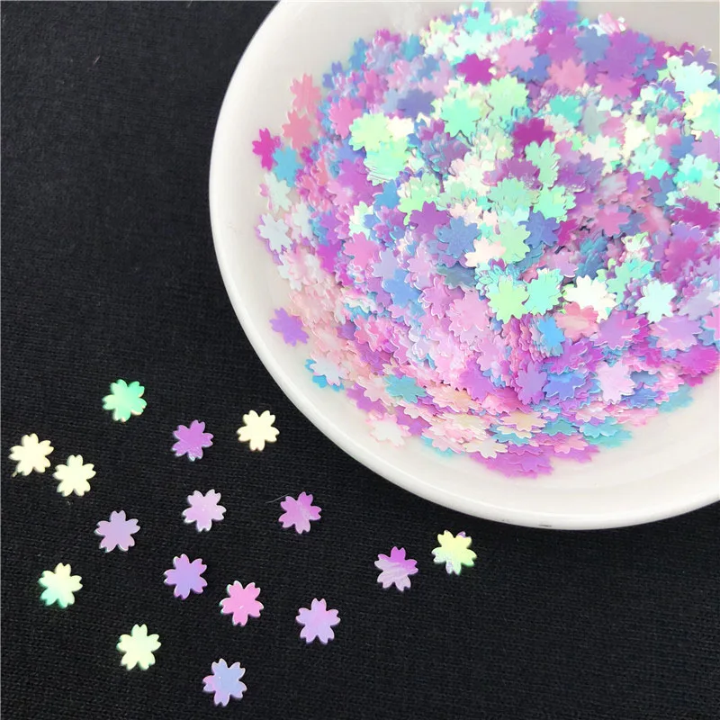 Popular10 розовый Сакура DIY ремесло вещи 5 мм сладкий Синий Вишневый цвет УФ смола