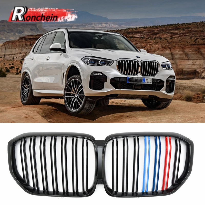 Гоночные грили RONCHEIN из углеродного волокна для BMW X5 G05 X6 G06 яркий черный матовый 2