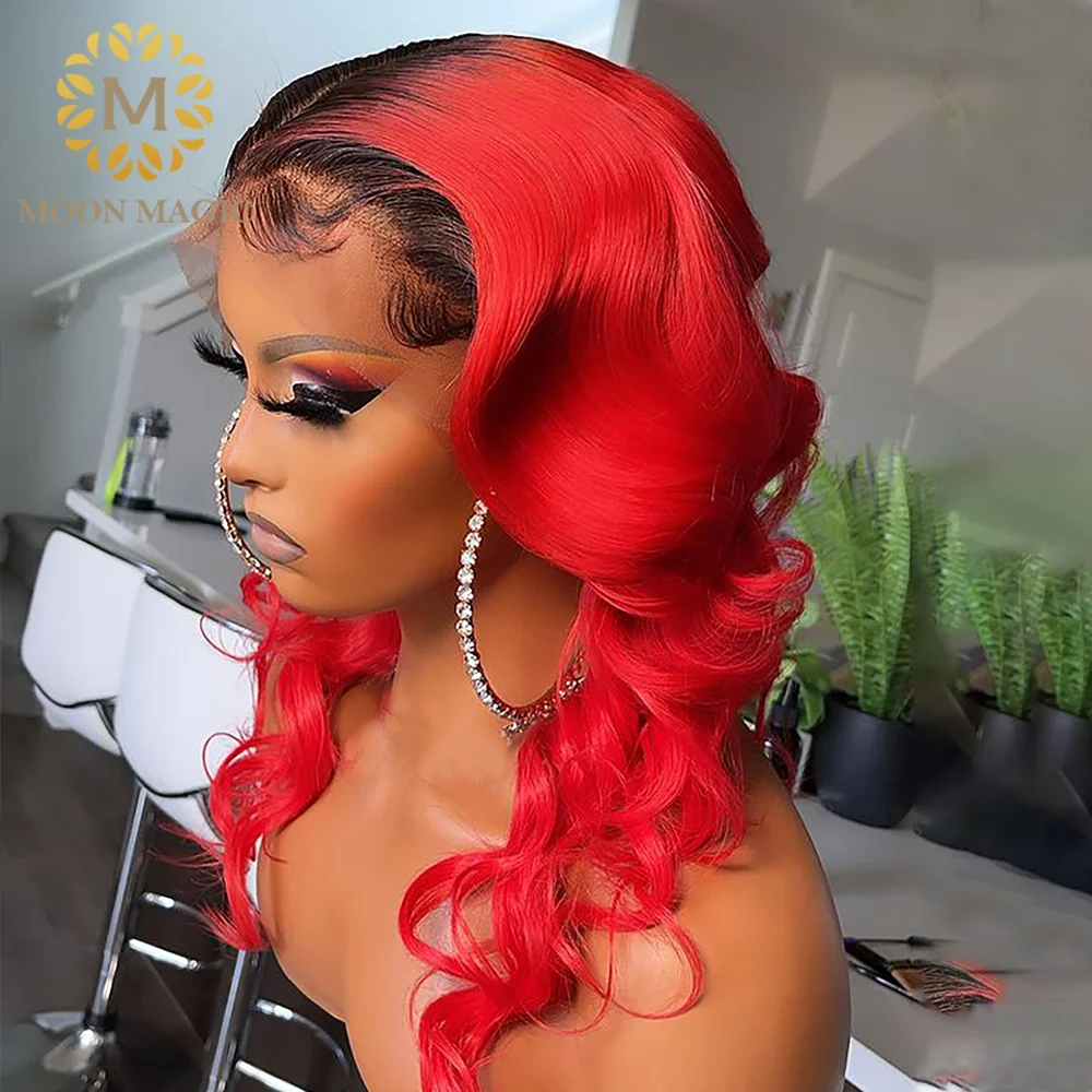 

Red Wig Loose Deep Wave Colored Human Hair Wigs 613 Lace Frontal Wigs 13x6x1 Lace Transparent Women's Wigs Brazilian Hair 150%