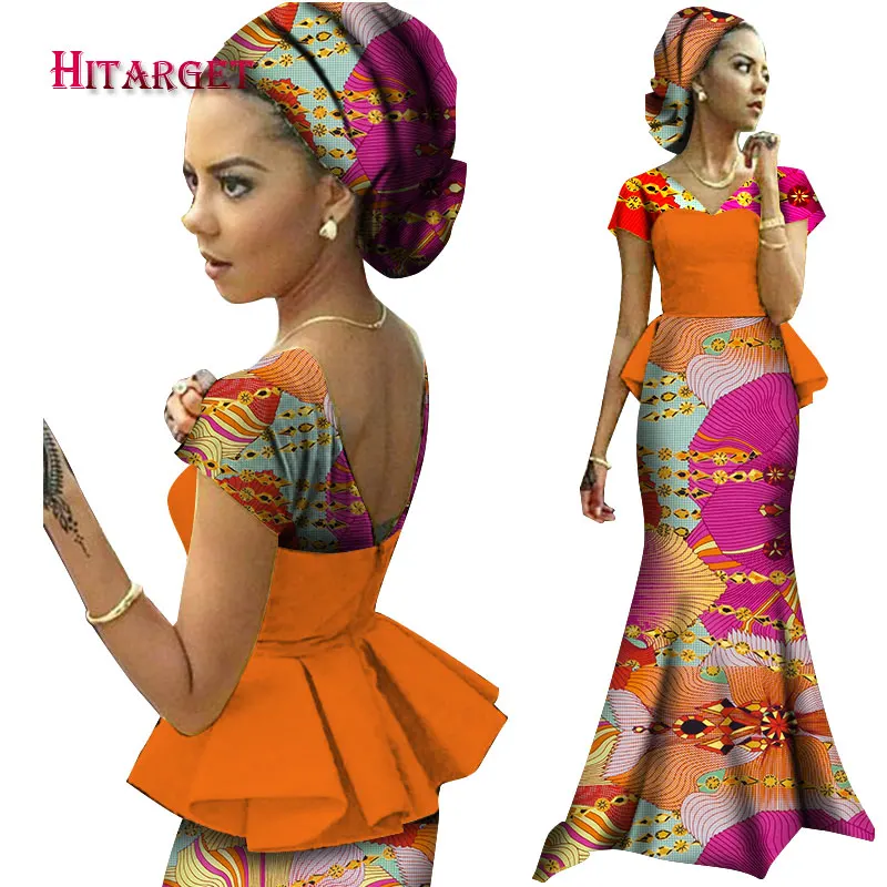 2020 африканские платья для женщин Vestidos Kanga одежда Дашики Африканский Воск Принт