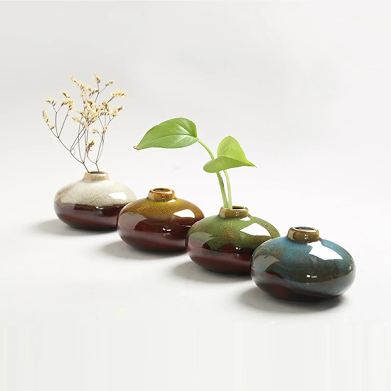 Винтажная креативная керамическая ваза небольшого размера Настольная