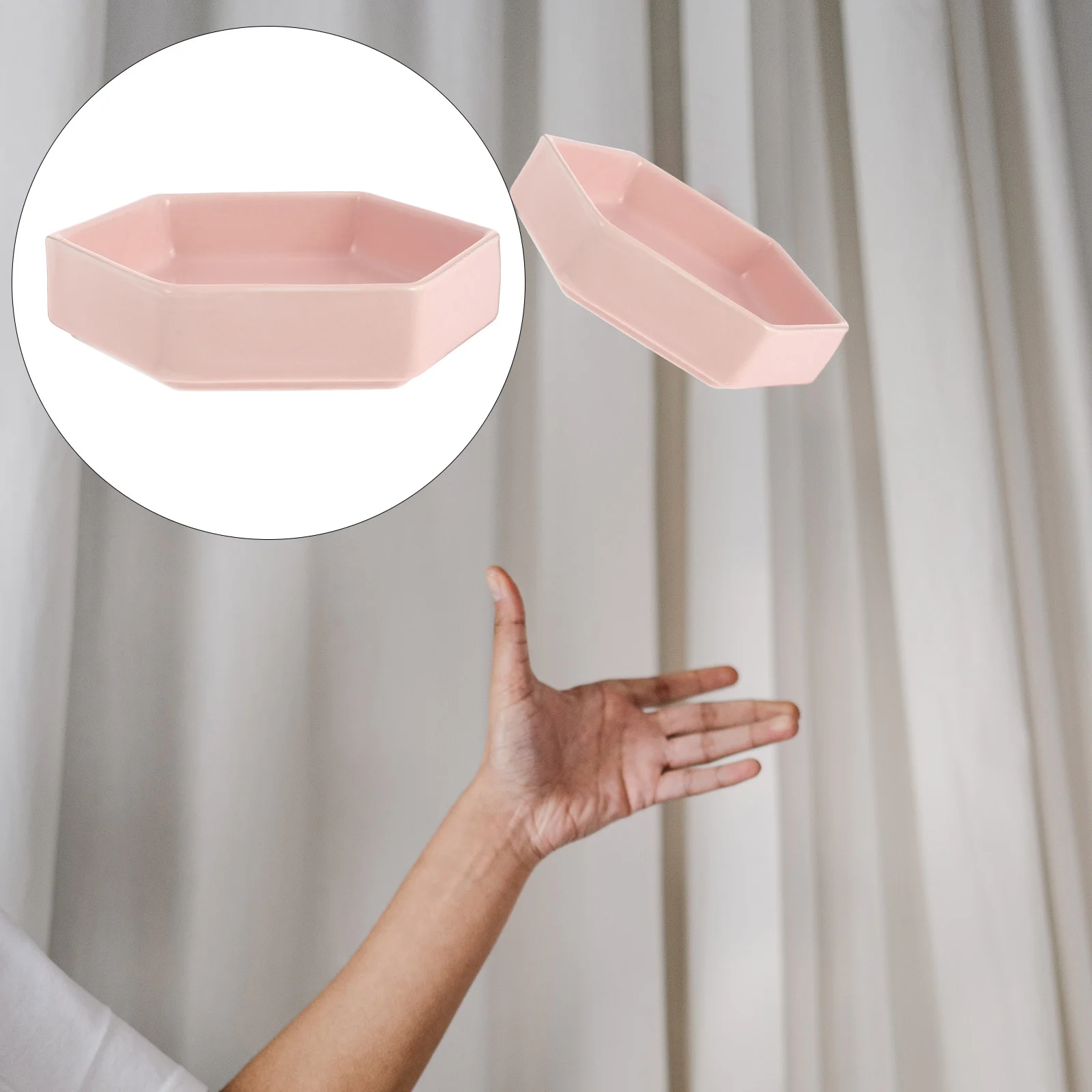 

1Pc Ceramic Salad Plate Snacks Holding Container Stylish Fruit Snacks Tray