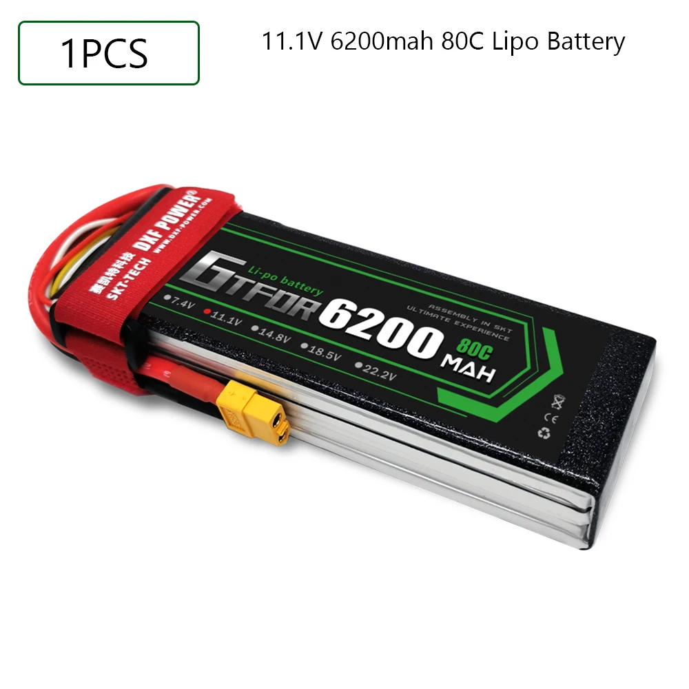 GTFDR RC батарея 11 1 V 6200MAH 80C-160C 3S XT60 EC5 XT90 DEANS XT150 Lipo Автомобиль Лодка Самолет