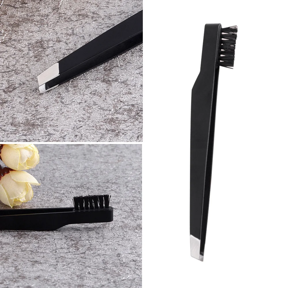 

3PCS Carbon Steel Tweezers Oblique Mouth Clamps Portable Female Clips Makeup Special Clamps Mult