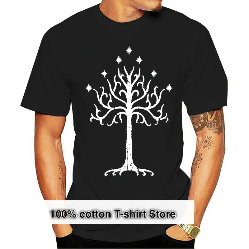 

White Tree of Gondor Tolkien T-Shirt Premium Mordor Middle Earth 2019 Brand New Men Clothing Fashion T Shirts Design A Shirt