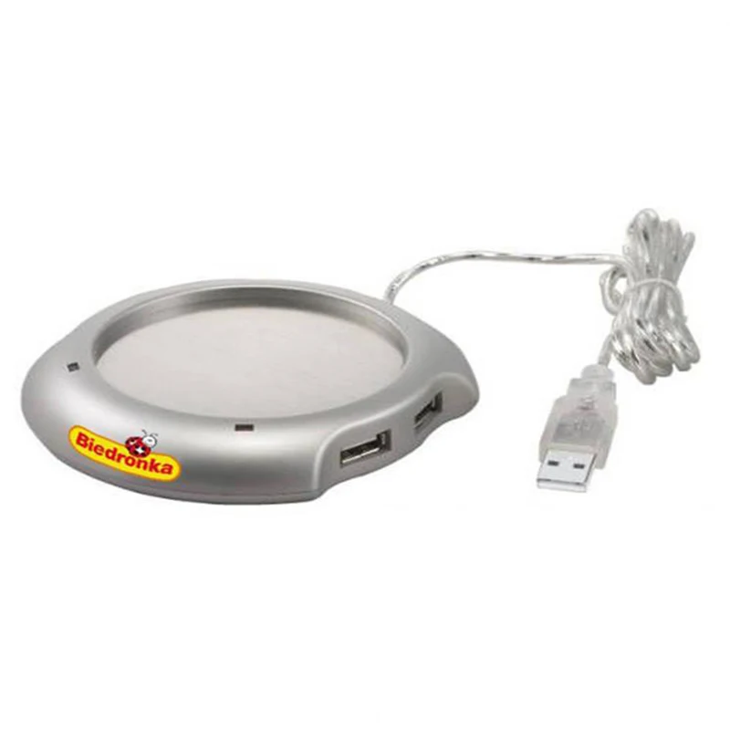 

1PC Usb Warmer Pad Standard USB Interface High Temperature Resistant ABS Hub Port 4 USB Mug Pad With Switch And LED Indicator