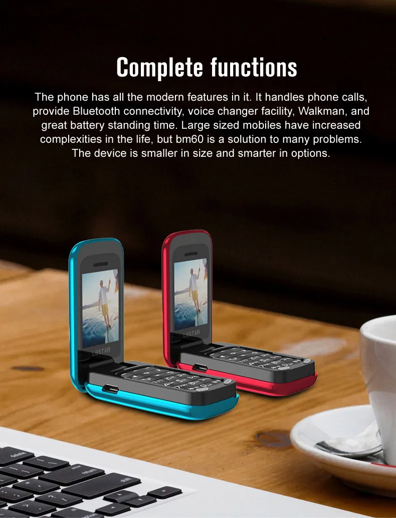 Новейший L8star BM60 мини флип музыкальный телефон Bluetooth циферблат мобильный телефон FM радио волшебный голосовой смены 3,5 разъем для наушников Mp3 музыка