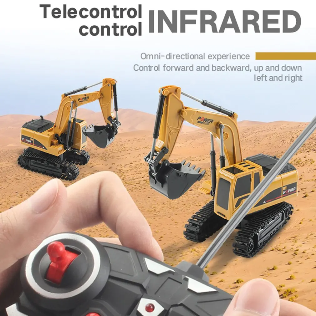 Новый 2 4 ГГц 5 1:24 канала RC экскаватор игрушка Электрические автомобиль сплав