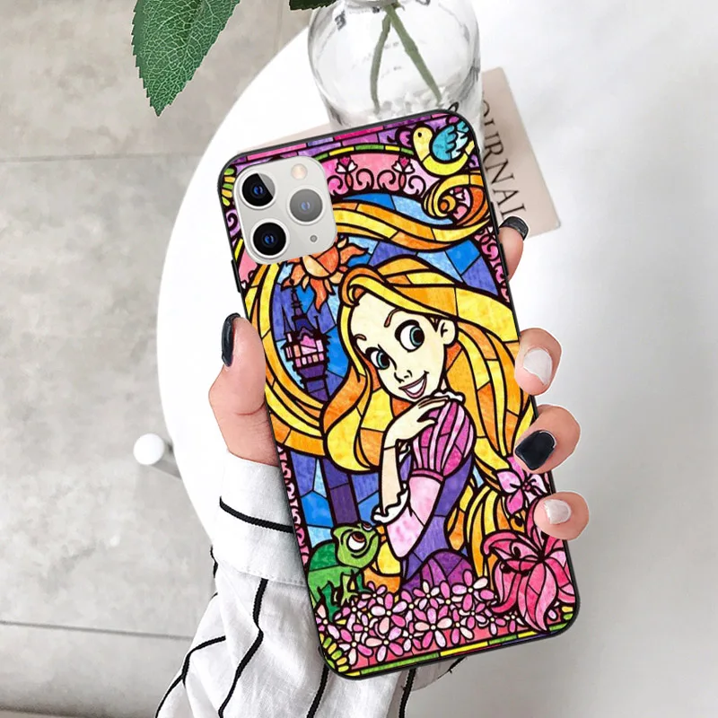 TPU Чехол для iPhone X XS MAX XR 11Pro 6 6S 7 8 Plus из ТПУ с милым мультяшным изображением принцессы дисни эльфа Ститч Винни Пуха - Цвет: TPU