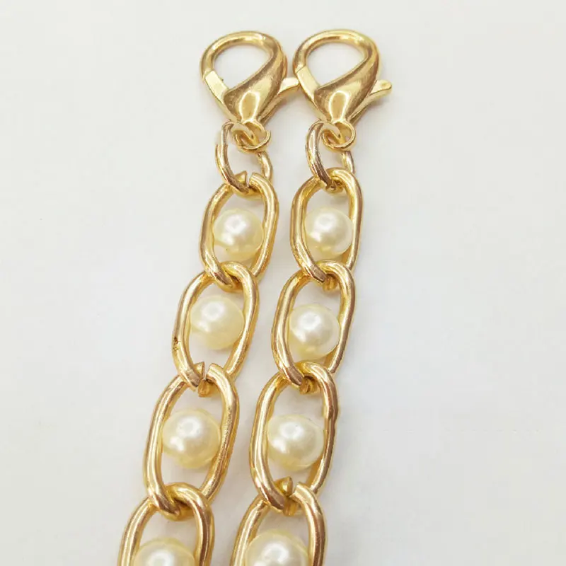 

New Women Sweet Imitate Pearl Shoulder Bag Strap Belt Chain DIY Long Replacement Strap Handbag Handles for Bag Accessories