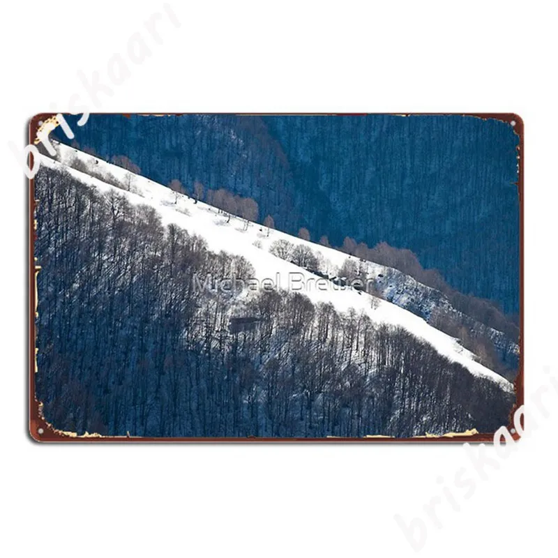 Горы хижины в заснеженных итальянских Альпах металлические знаки Настенная