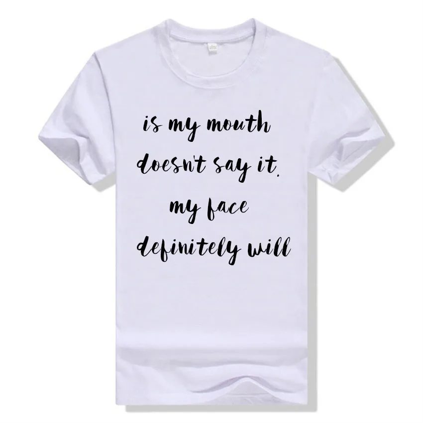 BTFCL забавная футболка с принтом IS MY MOUTH DOESN'T SAY IT женская и мужская летняя
