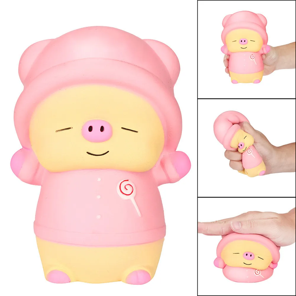 Kawaii Cartoon Pink Piglet Slow Rising Fun Toy Anti-anxiety Decompression Decoration Doll Stretchy Healing Toys #B | Игрушки и хобби