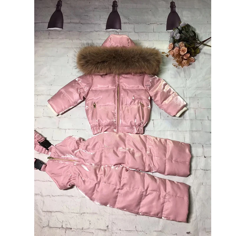 Детские зимние костюмы зимняя пуховая куртка для девочек мальчиков теплая