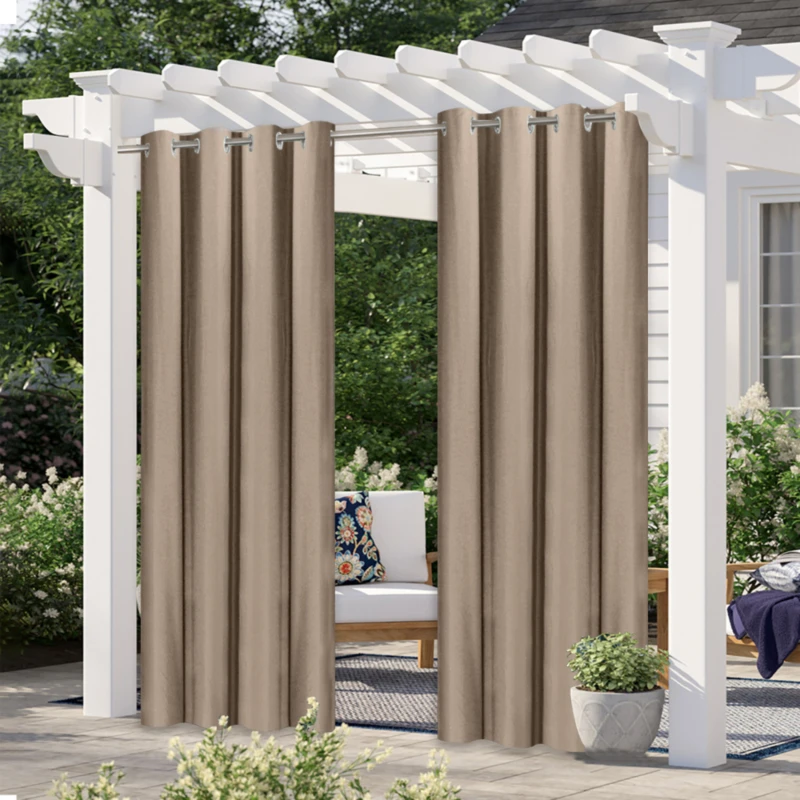 Outdoor Curtains for Patio Rustproof Grommet Top Waterproof Window Curtain Drapes Porch Pergola Cabana Gazebo and Sun Room | Дом и сад