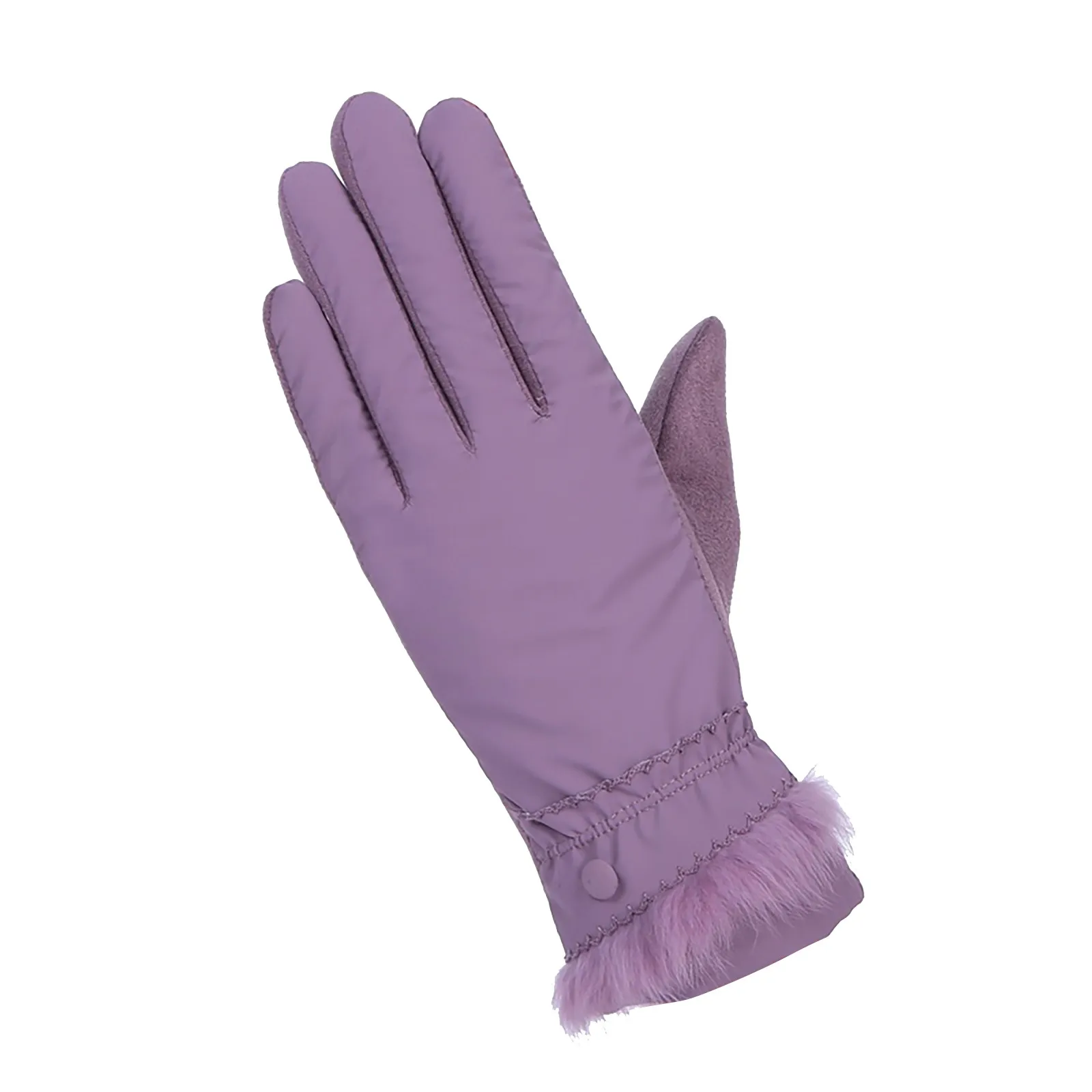 

Fashion Fleece Elegant Women Gloves Winter Thick Ladies Lace Embroidered Wool Gloves Soft Mittens Gloves Full Finger party Gift