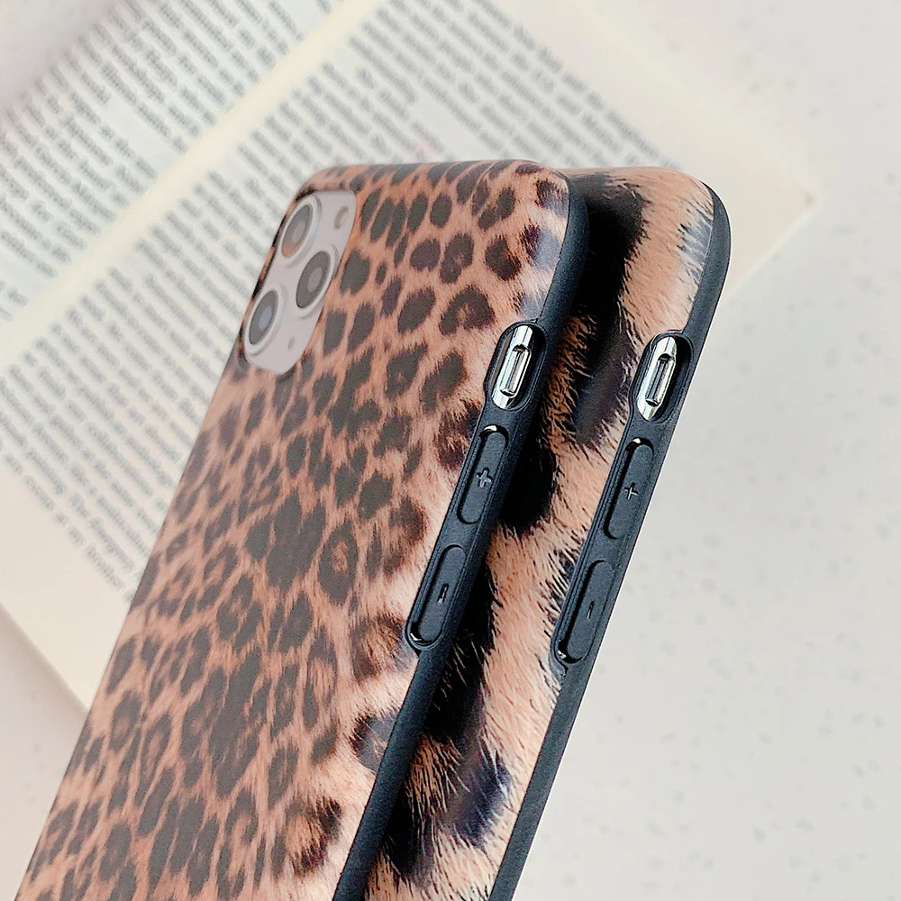 Винтажный леопардовый чехол LOVECOM для телефона iPhone 11 Pro Max XR X XS 7 8 6S Plus матовый