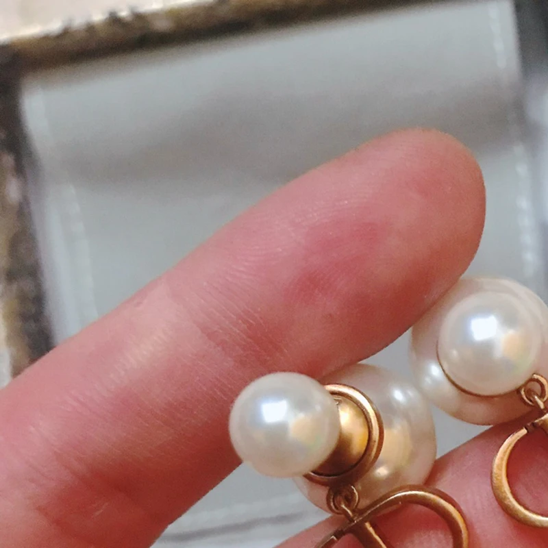 

Retro Pearl Earrings For Women Summer Charm Fashion Personality Sweet Simple Hip Hop Jewelry Holiday Gift