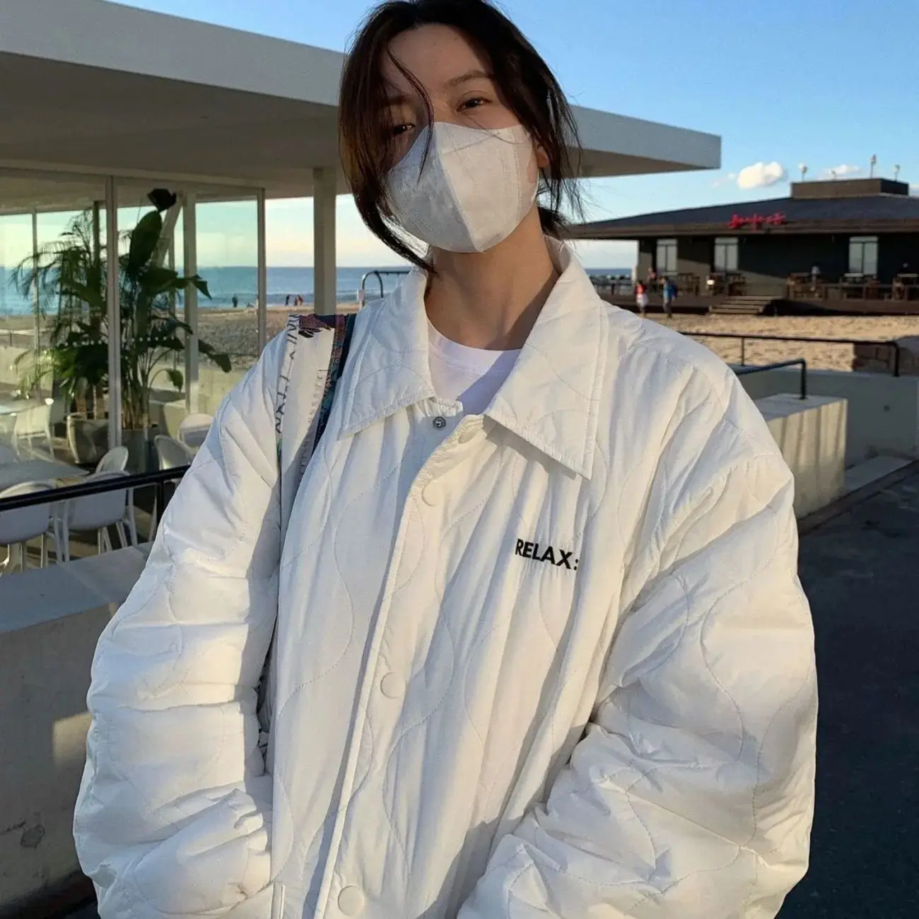 

Autumn and winter 2021 new Korean loose and versatile Lapel cotton clothes female student solid cotton jacket female thickened