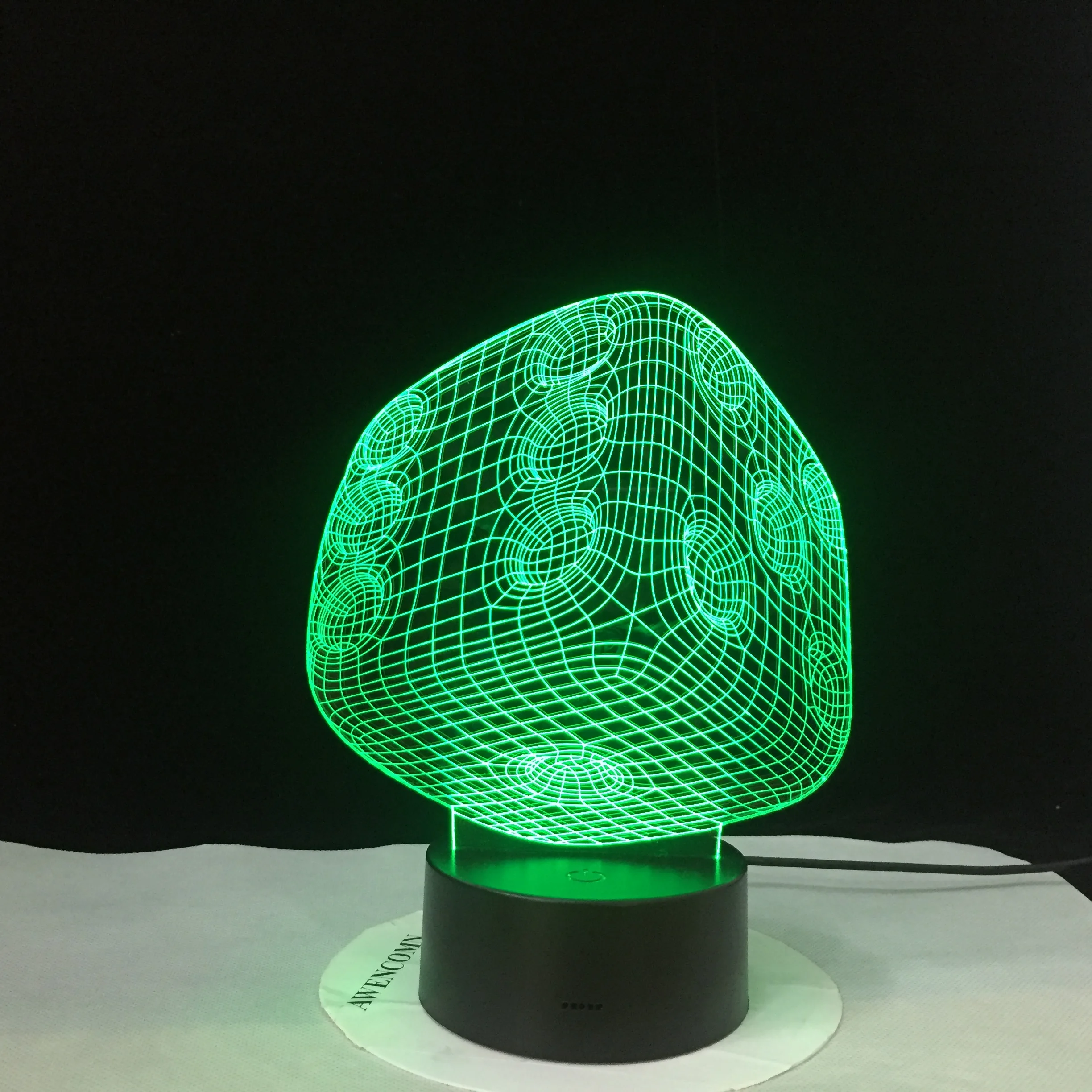 Игра в кости творческий акриловые 3D LED Настольная лампа 7 Цвета сенсорный