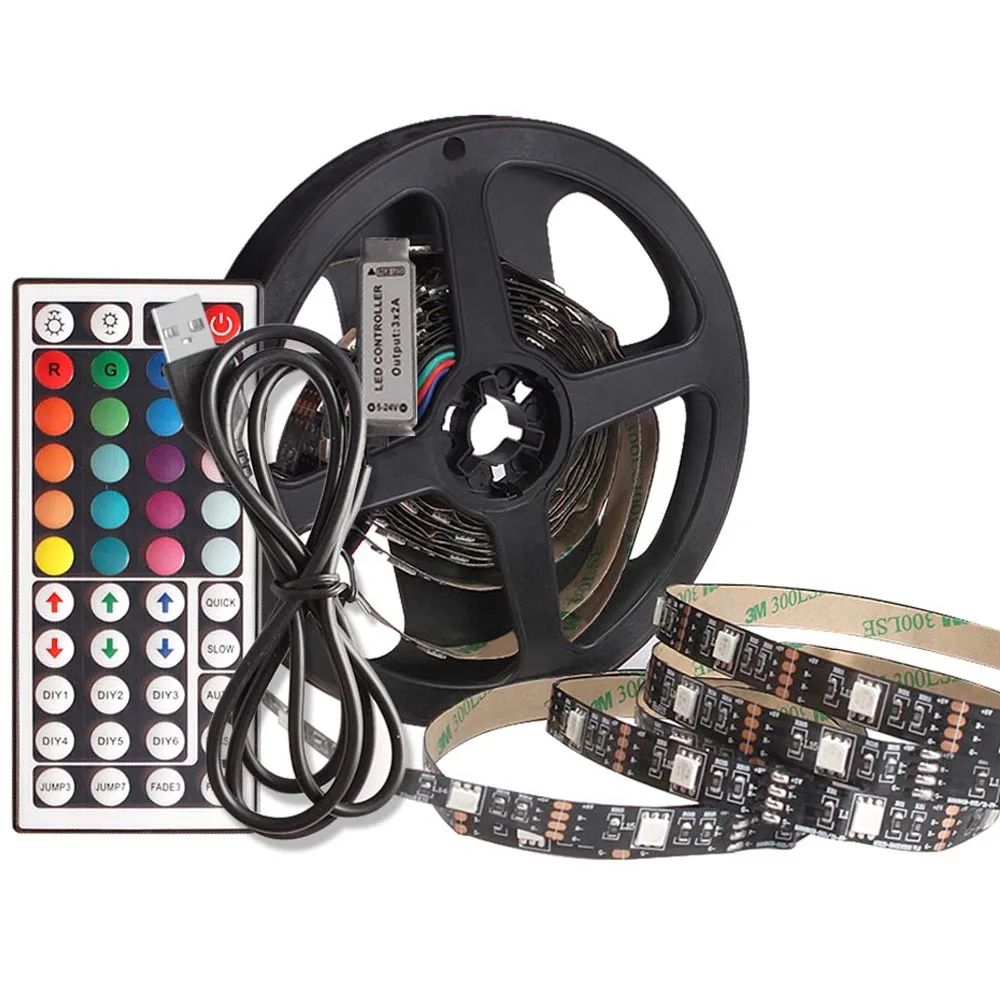 Светодиодный Светильник-ночник для детей, USB, Светодиодная лента, RGB, ночная лампа для спальни, шкафа, лестницы, светильник s 5V 5050, 5 M, 3 M, 4 M, ТВ, тыловая подсветка