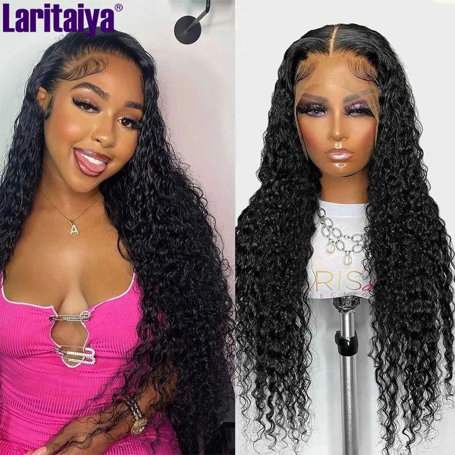 HD 5X5 Lace Closure Wig 30 Inch Water Wave 13x4 Lace Front Wig Human Hair Wigs Curly Glueless Virgin Brazilian 180% Density Wig