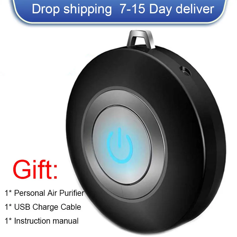 Портативный переносной USB очиститель воздуха персональное мини ожерелье для