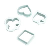 4pcs poker cookie mold biscuit pastry cutter block flower shapes cake decorating accessories diy baking tools kitchen gadgets