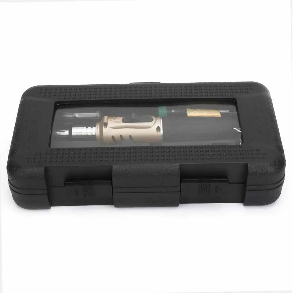 

10 PCS Gas Soldering Iron Kit HS-1115K Multifunction Butane Gas Rubber Handle Soldering Iron Cordless Solder Welding Torch Kit