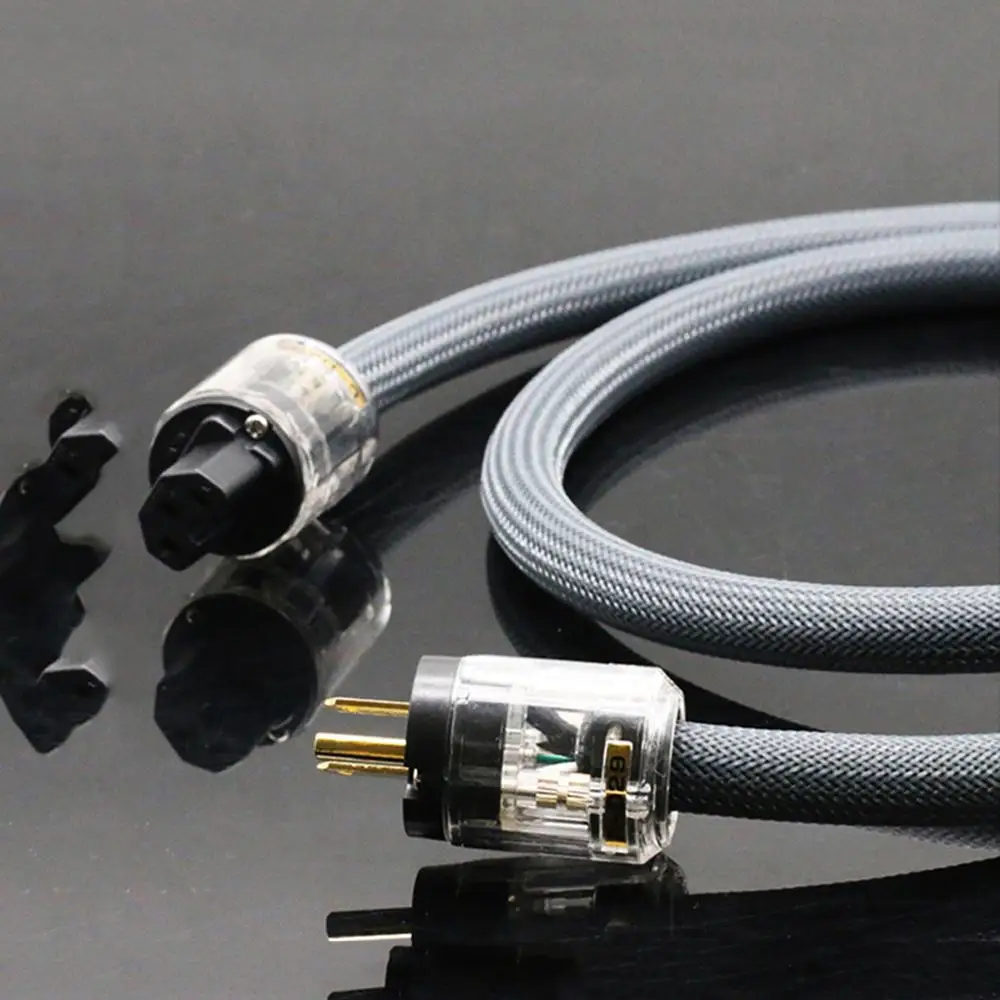 Медный Hi-Fi аудио шнур питания Colleimage 4N OFC американский/Европейский из чистой меди