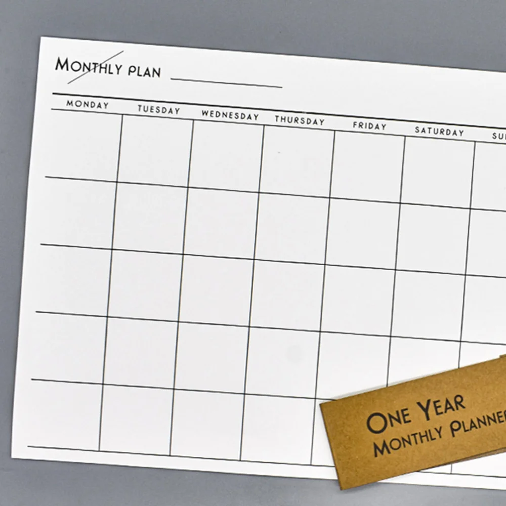 

12 Pcs Simple A3 Monthly Planner Pads Daily Schedule Organizer Memo Schedule with 1 Pc 2020/2021 Calendar for To Do Lists Appoin