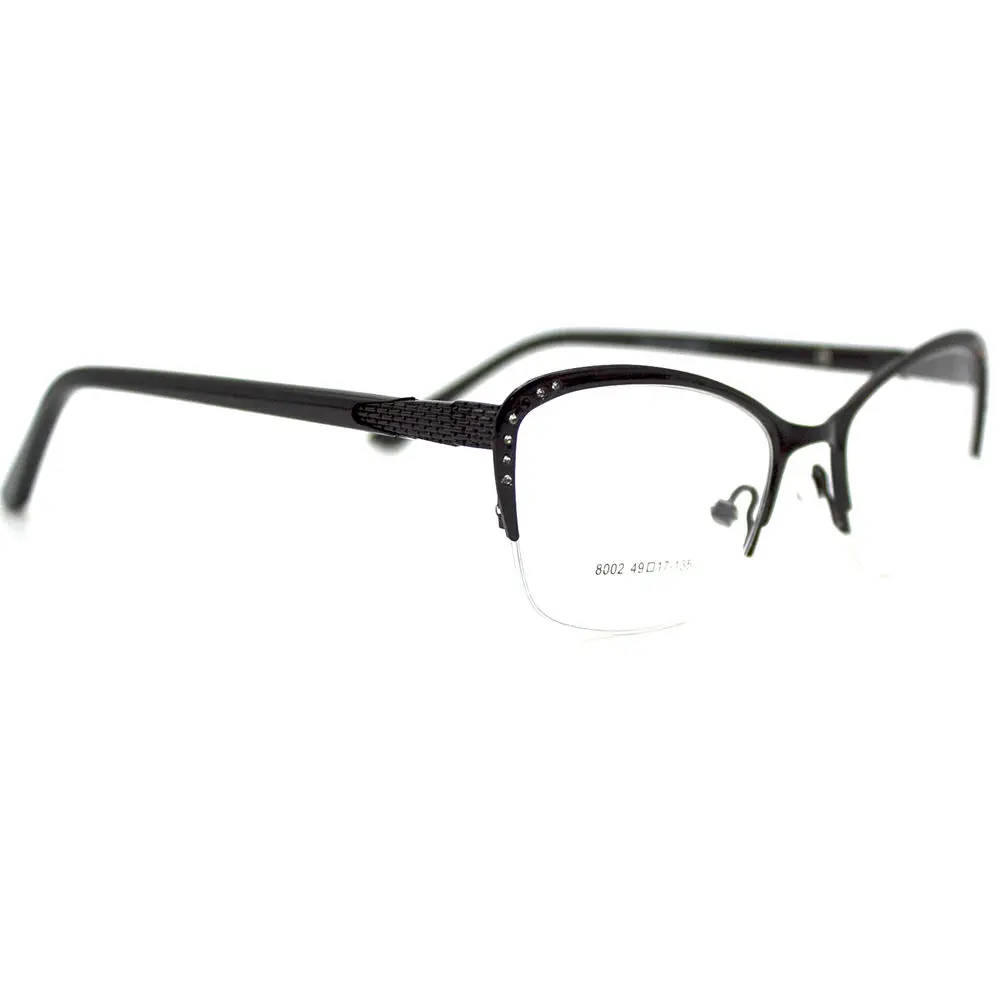 Женская оправа для очков LuckTime металлическая с полуоправой близорукости оправы