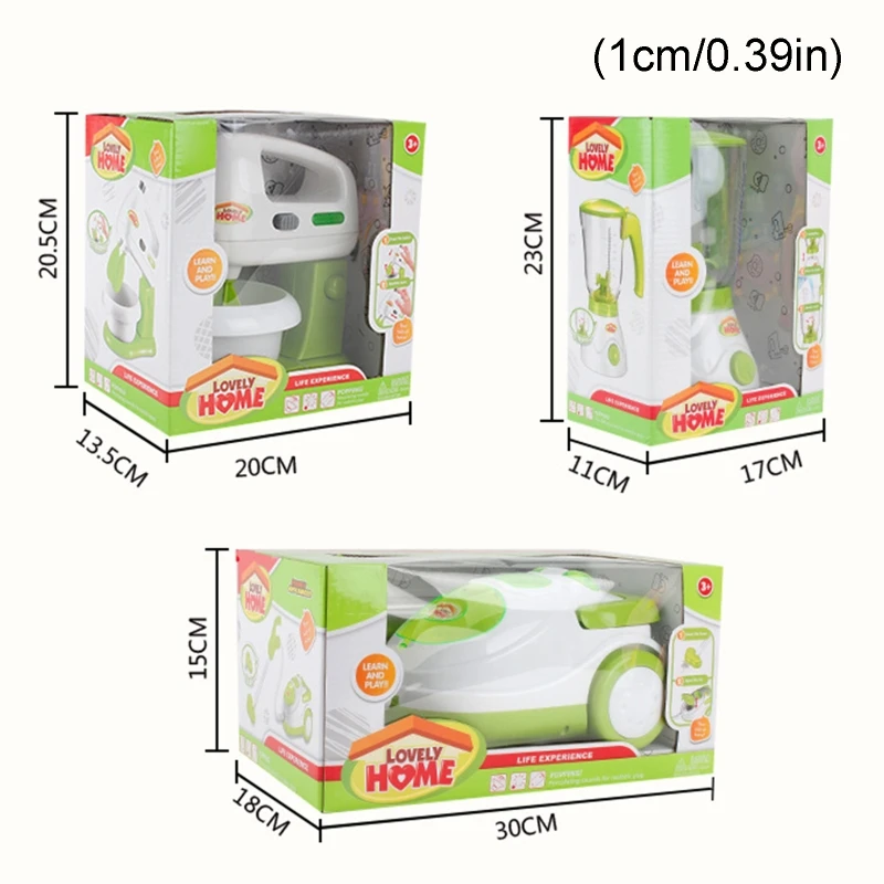 

Simulation Home Appliances Mini Electric Iron Washing Machine Juicer Vacuum Cleaner Microwave Oven Coffee Maker Mixer