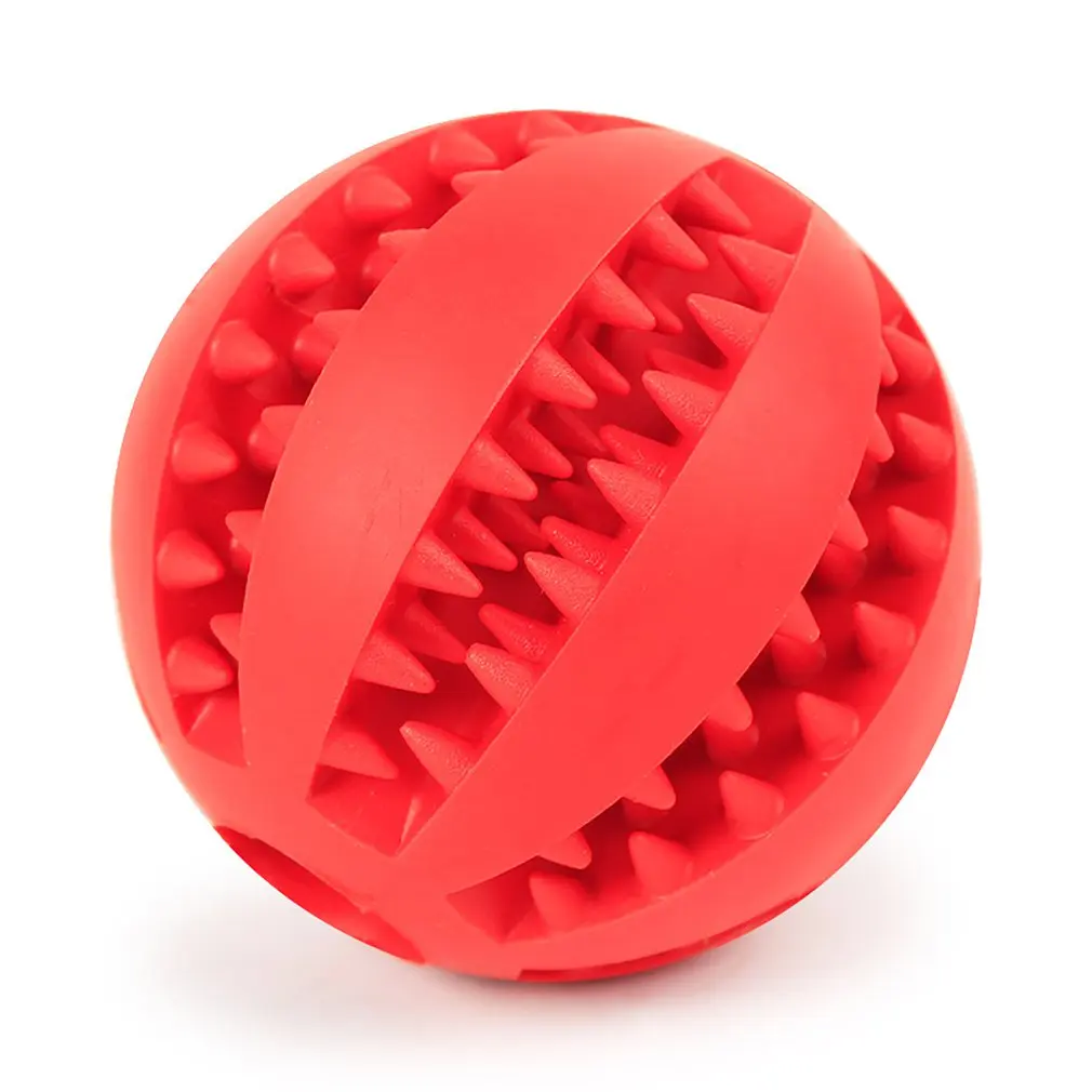 

Dog Ball Toys for Pet Durable Non-Toxic Strong Teeth Cleaning/Chewing/Playing IQ Treat Ball Dog Chew Toy Soft Rubber Ball