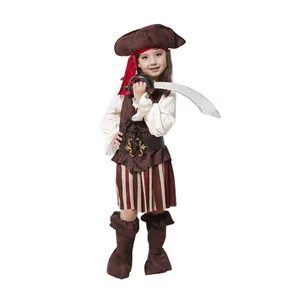 kids girls pirate cosplay costume children girls halloween pirates of the caribbean cosutmes free global shipping