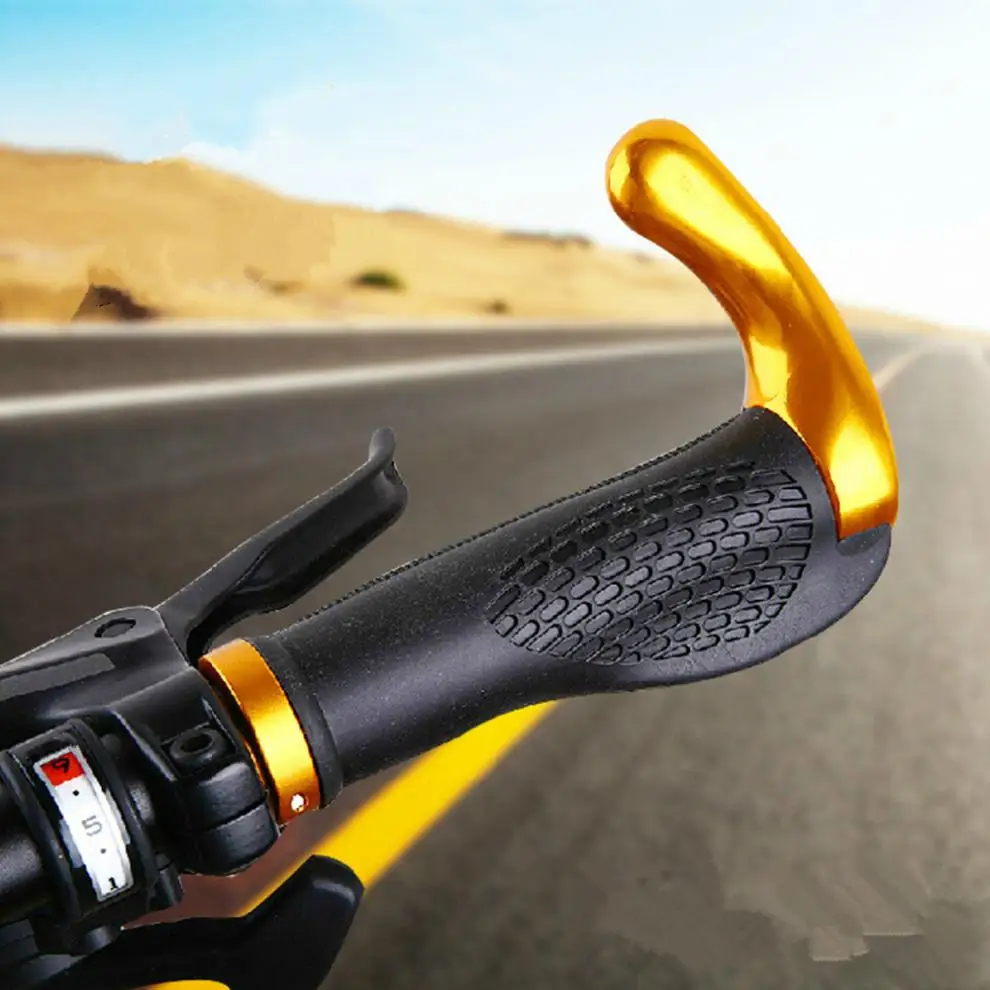 Синий велосипедный руль Эргономичный горный велосипед резиновые ручки велосипедный замок-на концах