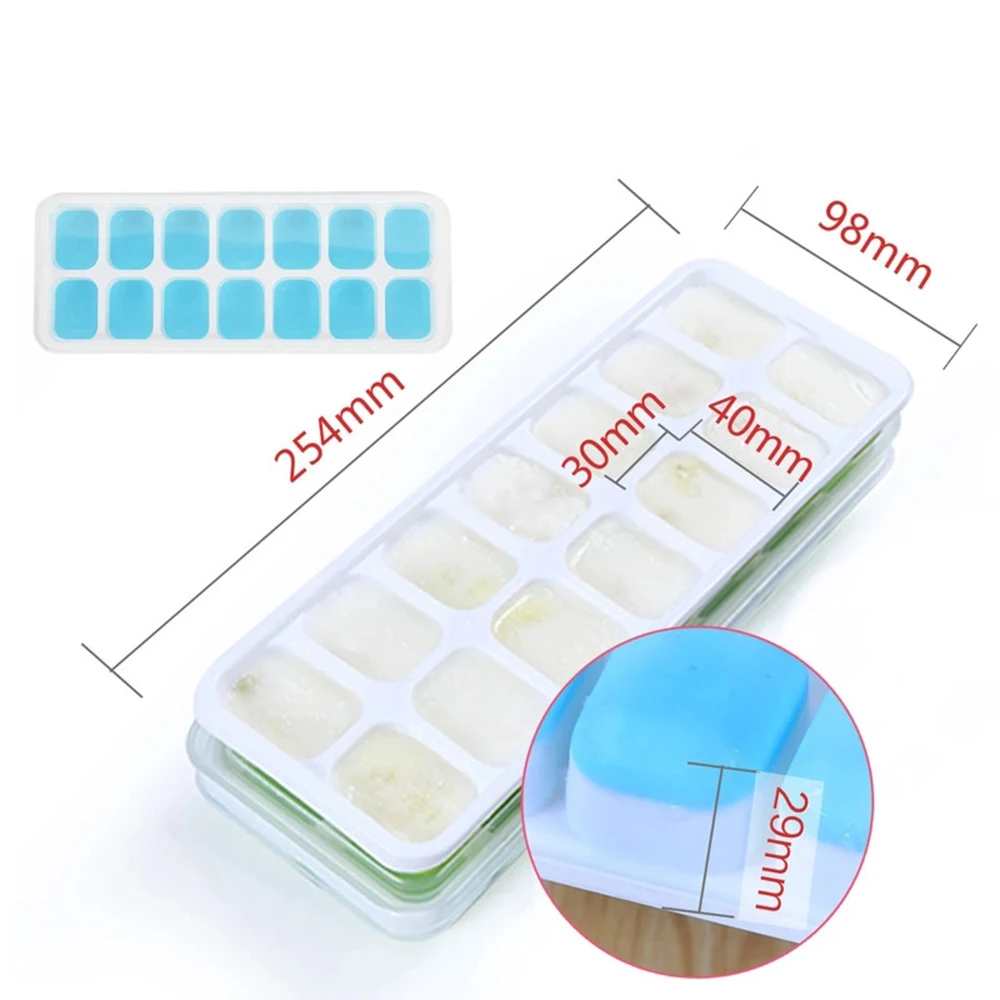 14 лотков для кубиков льда квадратная силиконовая форма лоток морозильная камера