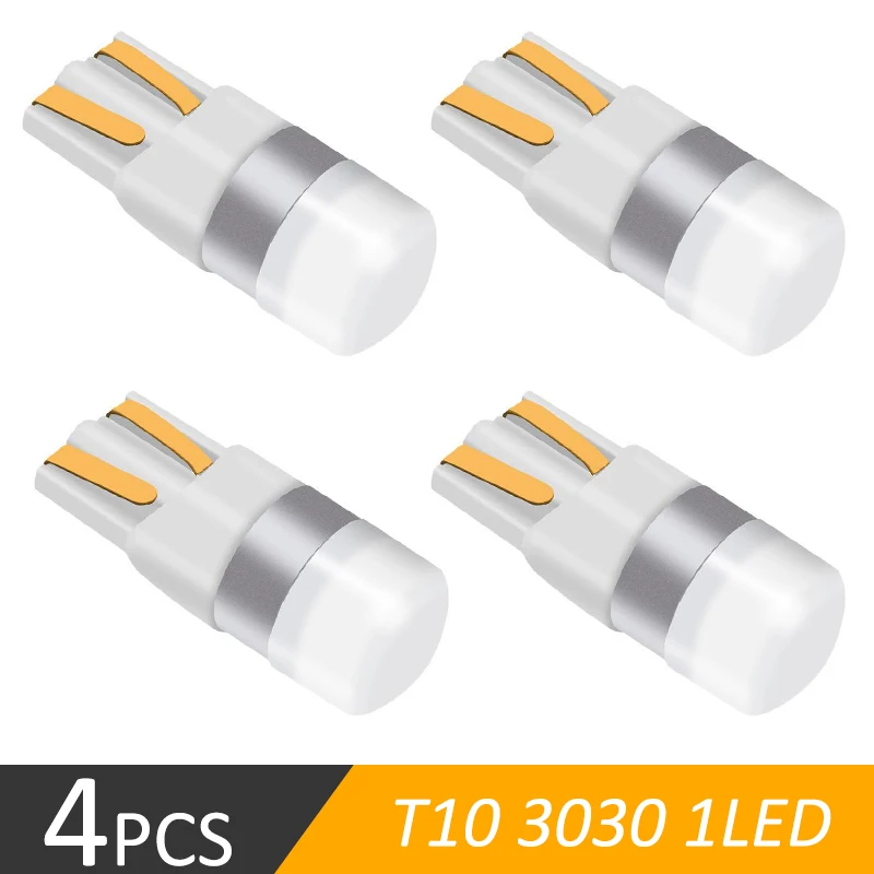 4 шт. супер яркие 3030 SMD T10 светодиодный W5W Автомобильные купольные светильник пы