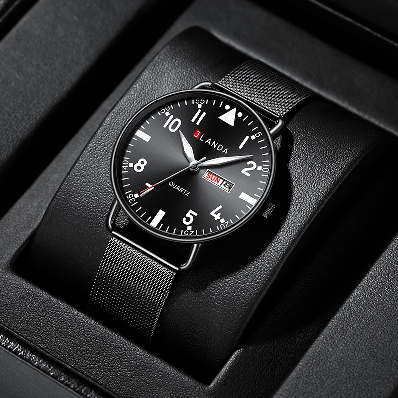 

Luxury Brand Men Watch Casual Minimalist Quartz Male Watch Fashion Simple Male Steel Strap Waterproof Wristwatch Men's Gifts