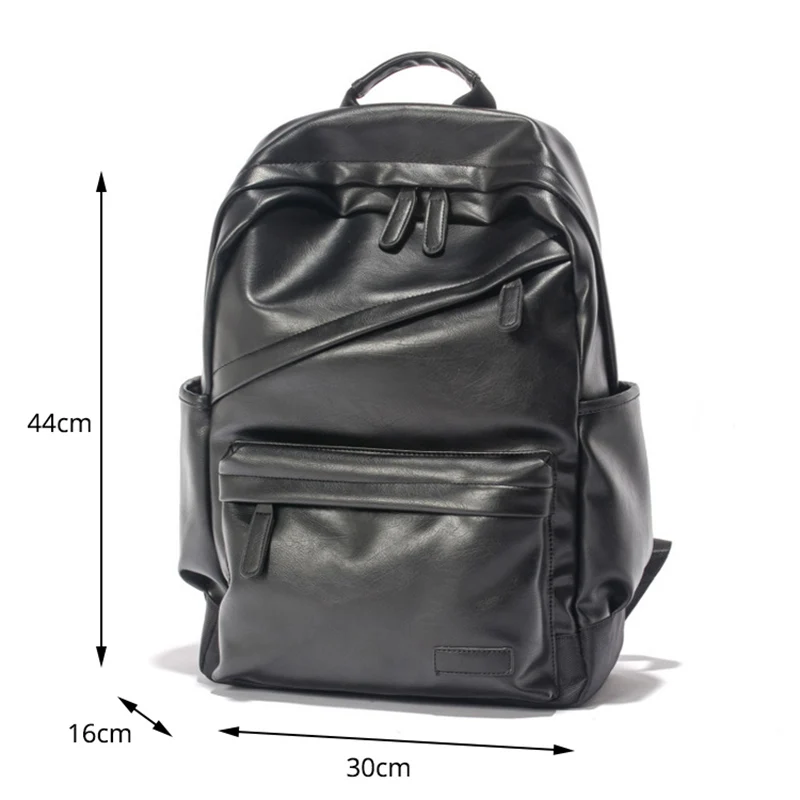 Мужской рюкзак для ноутбука кожаная школьная сумка высококачественный