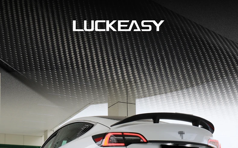 LUCKEASY крыло багажника из углеродного волокна спойлер для Tesla модель 3- купе производительность спойлер крыло самолета крыло хвост