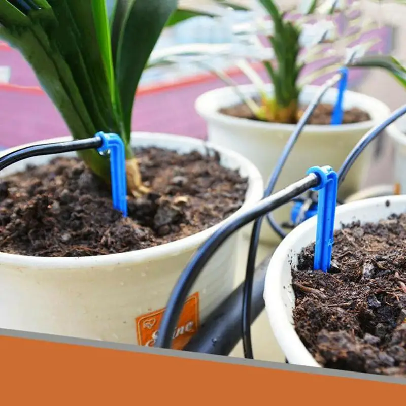 

Blue Plastic Garden Irrigation Curved Drop Emitter Small Drip Arrow Supporting Crop Watering System Gadgets