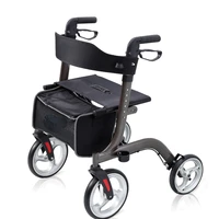rollator walkers for seniors rollator walker with seat 8 wheels easy folding senior walker with padded backrest lightweight