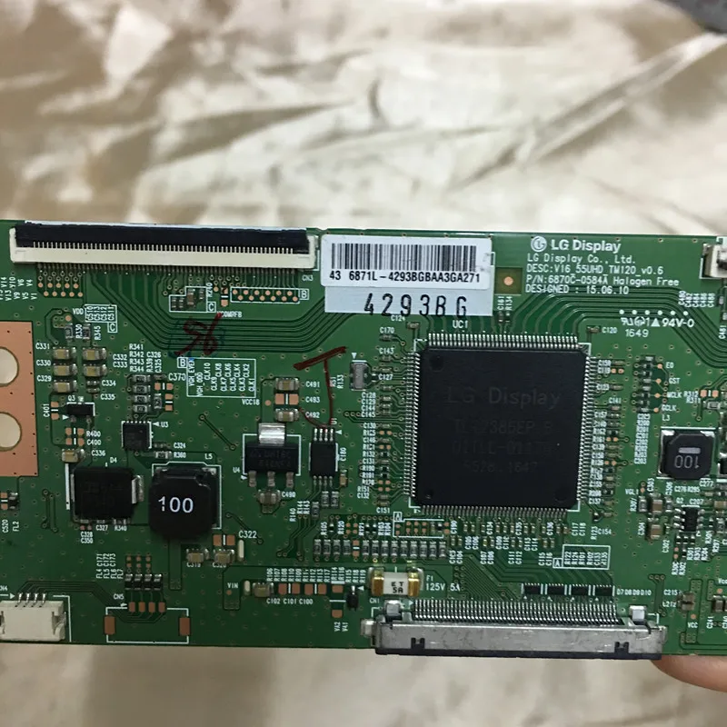 Тест хорошего качества T-CON доска для LG V16 55UHD TM120 6870C-0584A/0584B 43/49/55 дюймов ЖК-дисплей ТВ