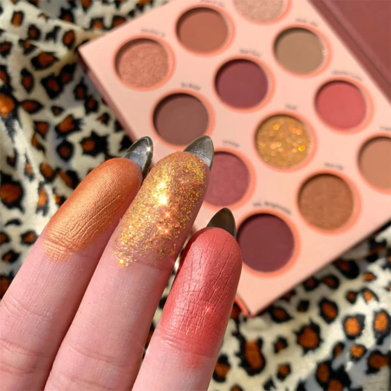 New Pearlescent Matte 12 Color Eyeshadow Whatever Rose Leopard Pallete Series eye makeup |