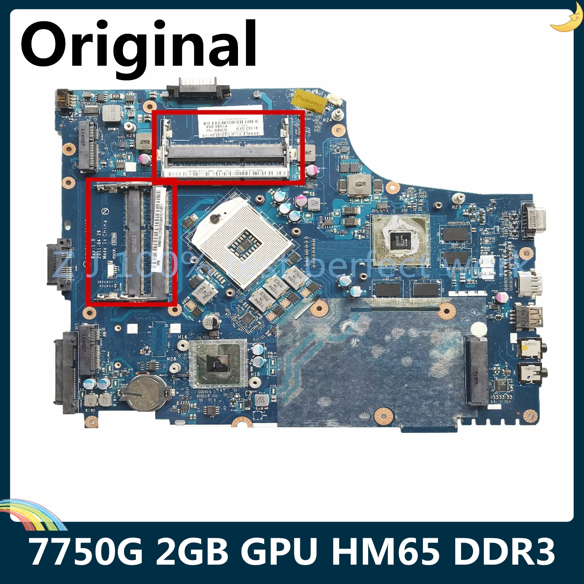 Материнская плата LSC для ноутбуков ACER Aspire 7750G MB. Rml201001 MBRML02001 HD 6550M 2 Гб GPU HM65