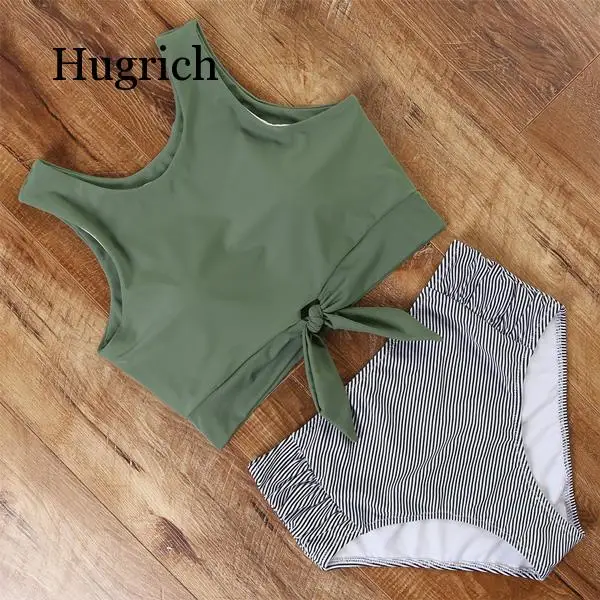 С высокой талией Плавание костюм бикини 2021 пуш ап одежда Для женщин сексуальный