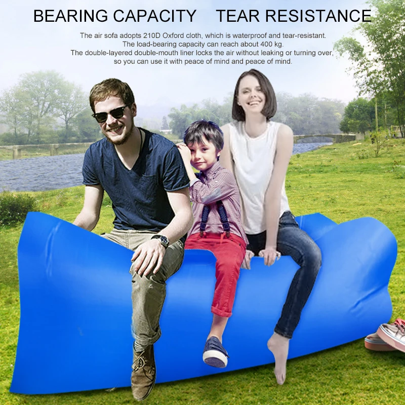 Складная надувная ленивая сумка воздушный диван банан нейлон для отдыха на