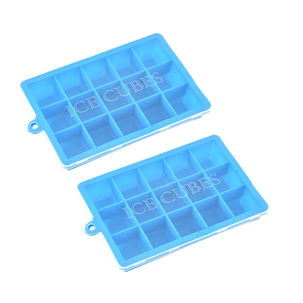 

2pcs Durable Ice Cube Molds DIY Ice Moulds Practical Ice Cube Makers with Lid
