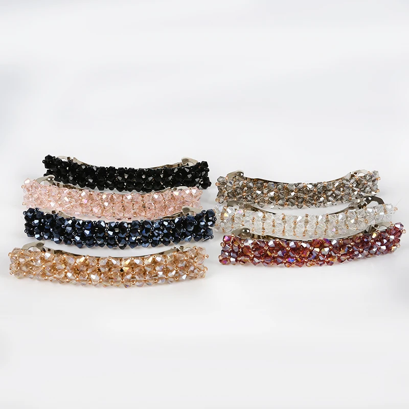 

1Pc Bling Crystal Hairpins Headwear for Women Girls Rhinestone Hair Clips Pins Barrette Styling Tools Accessories 7 Colors